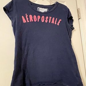 Aeropostale blue with pink lettering tshirt-size XL